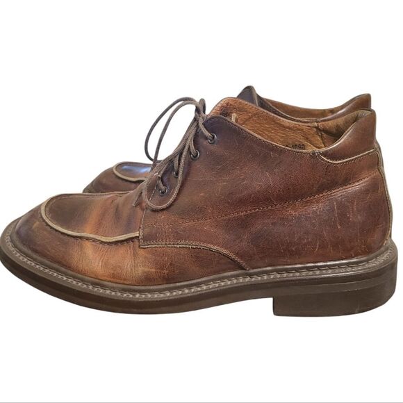 Johnston & Murphy Brown Leather Mens Lace Up Chukka Boots, Size 9 20-1688 - Picture 2 of 8